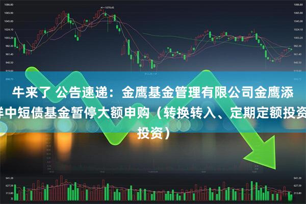 牛来了 公告速递：金鹰基金管理有限公司金鹰添祥中短债基金暂停大额申购（转换转入、定期定额投资）