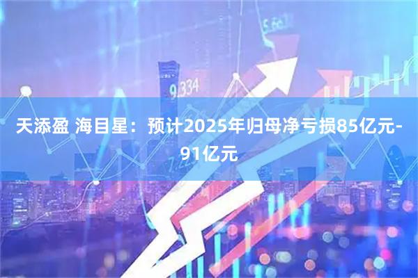 天添盈 海目星：预计2025年归母净亏损85亿元-91亿元